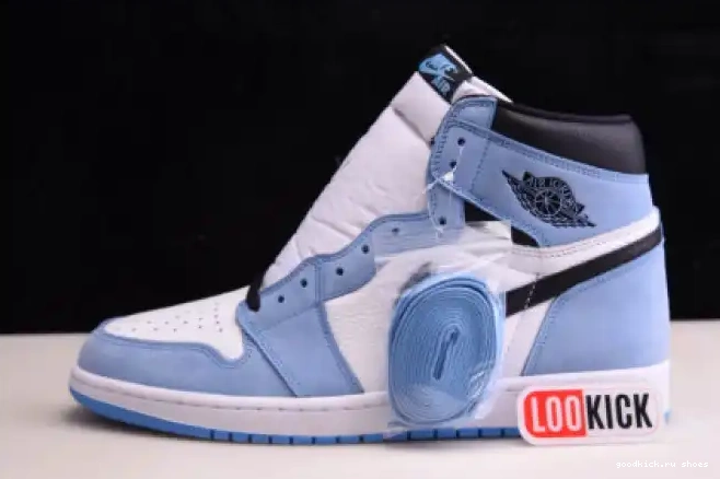 BLACK 1 555088-134 RETRO WHITE AIR JORDAN BLUE HIGH UNIVERSITY 0612